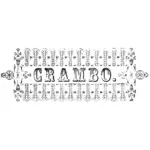 Crambo label ilustrasi
